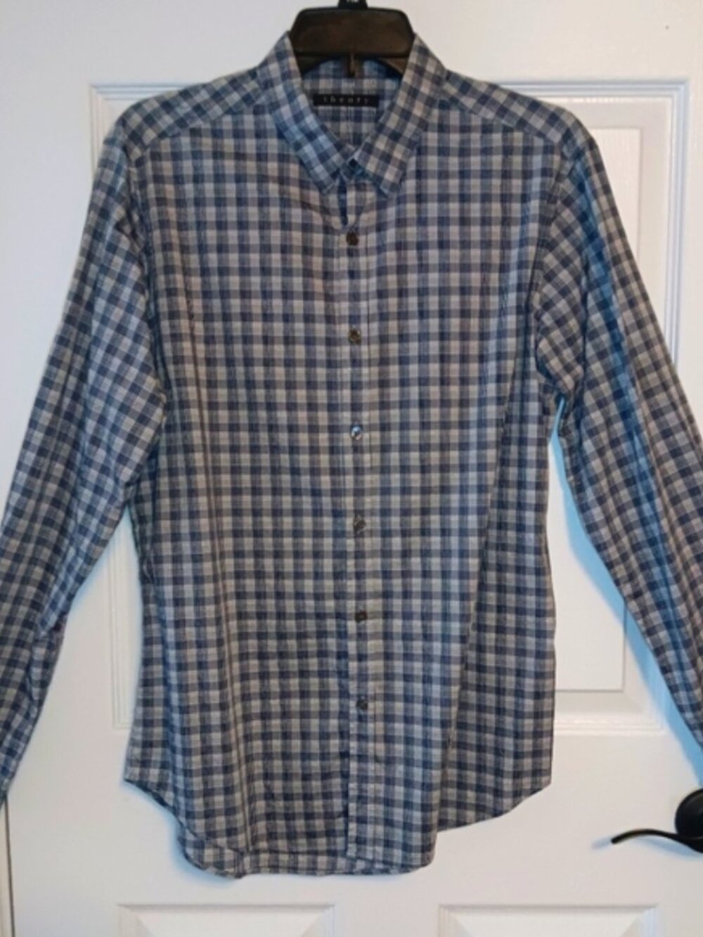 THEORY Rossford Plaid Button Up Shirt Classic Fit